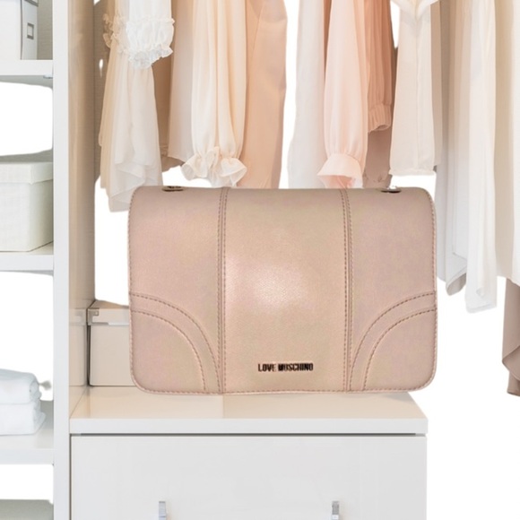 Love Moschino Handbags - Love Moschino Cream/Gold Shoulder/ Crossbody Bag